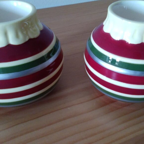 Set of 5 Porcelain Christmas Ornament Votive Holders - Picture 7 of 10